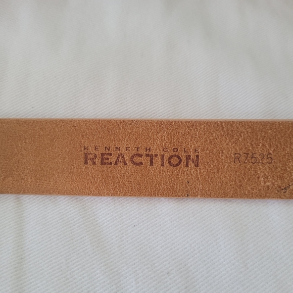 Kenneth Cole Reaction Tan Leather Belt Sz M - Picture 4 of 8